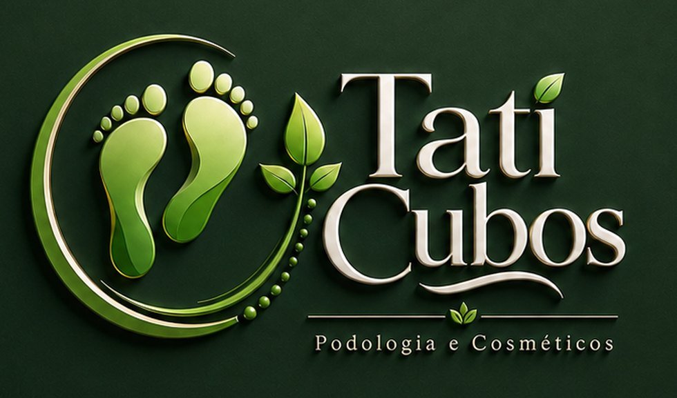 Logotipo Tati Cubos — Podologia e Cosméticos